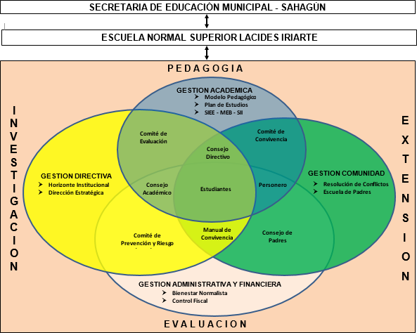 Organigrama de la Escuela Normal Superior Lácides Iriarte
